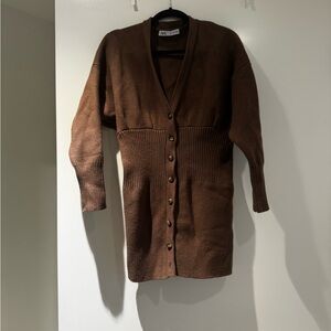 Zara Chocolate Brown Women's Cardigan
